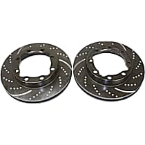 GD7014 Front Brake Disc, Dimpled and Slotted, 8 Lugs, 317.5 mm,, GD Sport Slotted And Dimpled