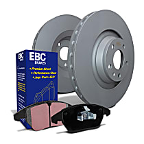 Rear Brake Disc and Pad Kit, Plain Surface, Aramid Fiber, S1 Ultimax2 Pad and RK Premium Rotors