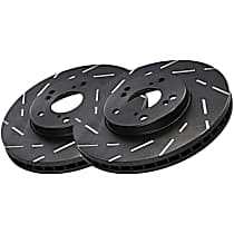 Front Brake Disc, Slotted, 5 Lugs, 311.91 mm, Turbocharged, MK7, 12.3 in., 10.7 in. and 1 in. rear, 1.8L 4Cyl, USR Sport Slotted