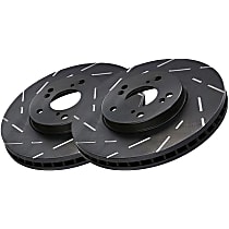 Front Brake Disc, Slotted, 4 Lugs, 255.02 mm, For FMSI Pad No. D990; Vented; 4 Bolt Holes; 255mm Dia.; 43mm Height; 22mm Thick; 55mm Center Hole Dia., USR Sport Slotted