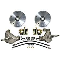 22-2925-0 EMPI Drop Spindle 5/205 Front Disc Brake Kit, Double Drilled 5/130 with 14x1.5mm threads or 5/205 with 12x1.5mm threads, Link Pin