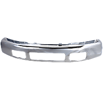 Front Bumper, Chrome, Without Fender Flare Holes