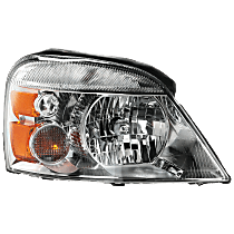 Passenger Side Headlight, With bulb(s), Halogen, Clear Lens