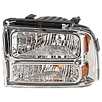 Driver Side Halogen Headlight, With bulb(s), OE Replacement