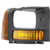Front, Passenger Side Turn Signal Light, Without bulb(s)