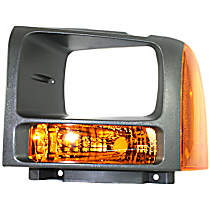 Front, Driver Side Turn Signal Light, Without bulb(s)