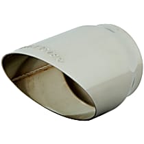 15353 Exhaust Tip - Polished, Stainless Steel, Single, Universal, Sold individually