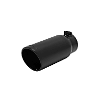 15368B Exhaust Tip - Black Ceramic Coated, Stainless Steel, Single, Universal, Sold individually