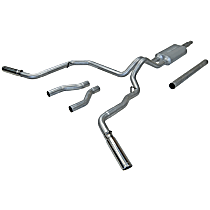 17471 American Thunder Series - 1987-1996 Ford F-150 Cat-Back Exhaust System - Made of Aluminized Steel