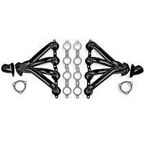 11706FLT Universal, Headers Shorty Painted Black Made of Steel
