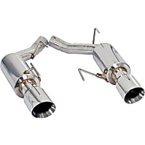 12136FLT 2005-2010 Ford Mustang Axle-Back Exhaust System - Made of 409 Stainless Steel