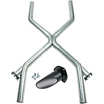 Universal, X-Pipe Aluminized Steel Exhaust Pipe Warlock Series