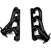 91627FLT Headers Shorty, Painted Black, Made of Steel