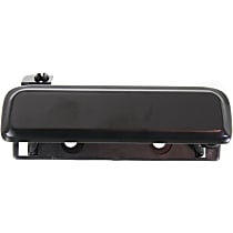 Front, Passenger Side Exterior Door Handle, Smooth Black, Without Key Hole