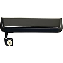 Front, Driver Side Exterior Door Handle, Smooth Black, Without Key Hole