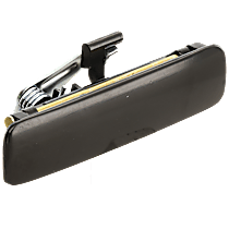Front, Passenger Side Smooth Black Exterior Door Handle, Without Key Hole