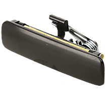Front, Driver Side Smooth Black Exterior Door Handle, Without Key Hole