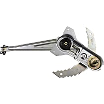 Front, Passenger Side Manual Window Regulator, Hand-Crank Type
