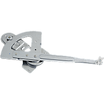 Front, Driver Side Manual Window Regulator, Hand-Crank Type