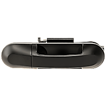 Rear, Passenger Side Smooth Black Exterior Door Handle, Without Key Hole