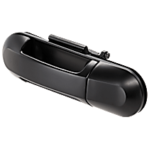 Rear, Driver Side Smooth Black Exterior Door Handle, Without Key Hole
