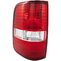 Driver Side Tail Light, Without bulb(s), Halogen, Clear and Red Lens, Styleside, New Body Style, To 8-8-05, Exc. H-Dvidson Model