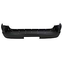 Rear Primed Bumper Cover, With Step Pad Provision, Without Parking Aid Sensor Holes