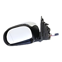 Driver Side Mirror, Power, Manual Folding, Heated, Chrome, Without Signal Light, Without memory, Without Puddle Light, Without Auto-Dimming, Without Blind Spot Feature