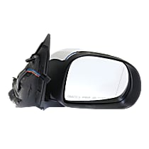 Passenger Side Mirror, Power, Manual Folding, Heated, Chrome, Without Signal Light, Without memory, Without Puddle Light, Without Auto-Dimming, Without Blind Spot Feature