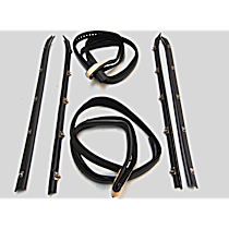 KG1009-6 Rear, Driver and Passenger Side, Inner and Outer Weatherstrip Kit, Set of 6