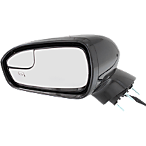 Driver Side Mirror, Power, Heated, Manual Folding, Paintable, In-housing Signal Light, No Memory, With Puddle Light, No Auto-Dimming, With Blind Spot Glass