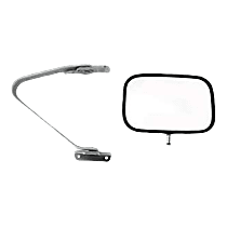Driver Side Mirror, Non-Towing, Manual Adjust, Manual Folding, Non-Heated, Polished, Without Signal Light, Without memory, Without Puddle Light, Without Auto-Dimming, Without Blind Spot Feature