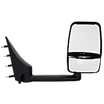 4-bolt mount, Passenger Side Towing Mirror, Manual Adjust, Non-Heated, Manual Folding, Paintable, No Signal Light, No Memory, No Puddle Light, No Auto-Dimming, No Blind Spot Feature