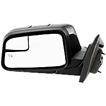 Driver Side Mirror, Power, Heated, Manual Folding, Paintable, No Signal Light, With Memory, With Puddle Light, No Auto-Dimming, With Blind Spot Glass