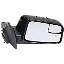 Passenger Side Mirror, Power, Heated, Manual Folding, Paintable, No Signal Light, With Memory, With Puddle Light, No Auto-Dimming, With Blind Spot Glass