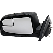 Driver Side Mirror, Power, Non-Heated, Manual Folding, Textured Black, No Signal Light, No Memory, No Puddle Light, No Auto-Dimming, With Blind Spot Glass
