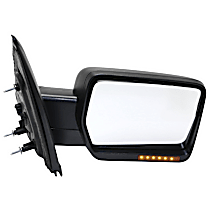 Passenger Side Mirror, Non-Towing, Power, Manual Folding, Heated, Textured Black, In-housing Signal Light, Without memory, Without Puddle Light, Without Auto-Dimming, Without Blind Spot Feature