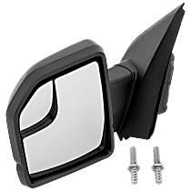 Driver Side Mirror, Non-Towing, Power, Manual Folding, Non-Heated, Textured Black, Raptor/XL/XLT Models, Without Signal Light, Without Puddle Light, With Blind Spot Glass