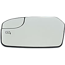 Driver Side Mirror Glass, Heated, With Blind Spot Glass, Flat, With backing plate; With built-in blind spot glass, For Models No Blind Spot Information System
