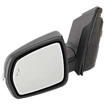 Driver Side Mirror, Power, Heated, Manual Folding, Paintable, In-housing Signal Light, With Memory, No Puddle Light, No Auto-Dimming, With Blind Spot Detection in Glass