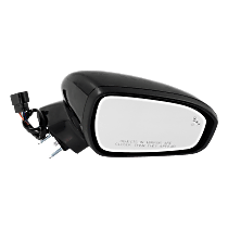Passenger Side Mirror, Power, Manual Folding, Heated, Paintable, In-housing Signal Light, With memory, With Puddle Light, Without Auto-Dimming, With Blind Spot Detection in Glass