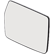 Driver Side Mirror Glass, Non- Heated, Non-Towing, Without Turn Signal Light, With Backing Plate