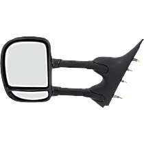 4-bolt mount, Driver Side Towing Mirror, Manual Adjust, Non-Heated, Manual Folding, Textured Black, No Signal Light, No Memory, No Puddle Light, No Auto-Dimming, No Blind Spot Feature