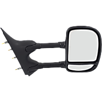 4-bolt mount, Passenger Side Towing Mirror, Manual Adjust, Non-Heated, Manual Folding, Textured Black, No Signal Light, No Memory, No Puddle Light, No Auto-Dimming, No Blind Spot Feature