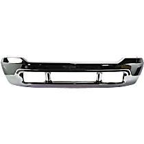 Front Bumper, Chrome, Without Molding Holes, Without Pad Holes, Without Mounting Brackets