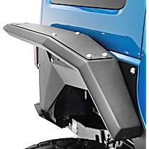 JK1007-1 Rear, Driver and Passenger Side Fender Flares, Powdercoated Black