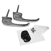 0846-351/352 Front, Driver and Passenger Side Exterior Door Handle, Chrome