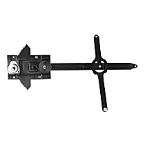 0849-981 L Front, Driver Side Manual Window Regulator, Manual Crank Type