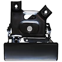 0850-420 U Tailgate Handle, Smooth Black Steel