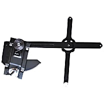0850-981 L Front, Driver Side Manual Window Regulator, Manual Crank Type